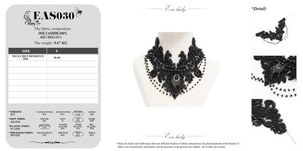 Evil Lady Vespera Gothic Lace Necklace
