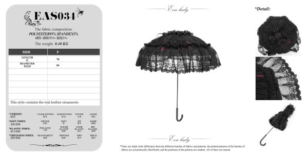 Eva Lady Lola Red Parasol Umbrella