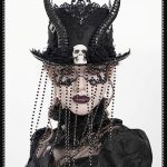 Eva Lady Dark Master Top Hat With Horns