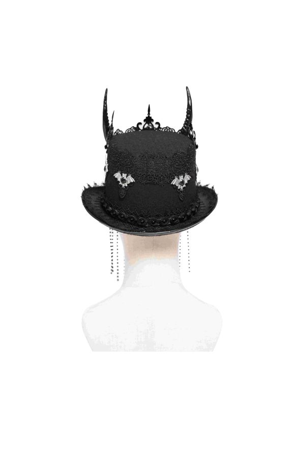 Eva Lady Dark Master Top Hat With Horns