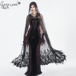 Eva Lady Hearteater Long Feather Cape