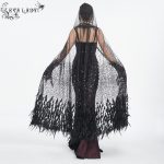 Eva Lady Hearteater Long Feather Cape