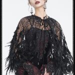 Eva Lady Hearteater Short Feather Cape