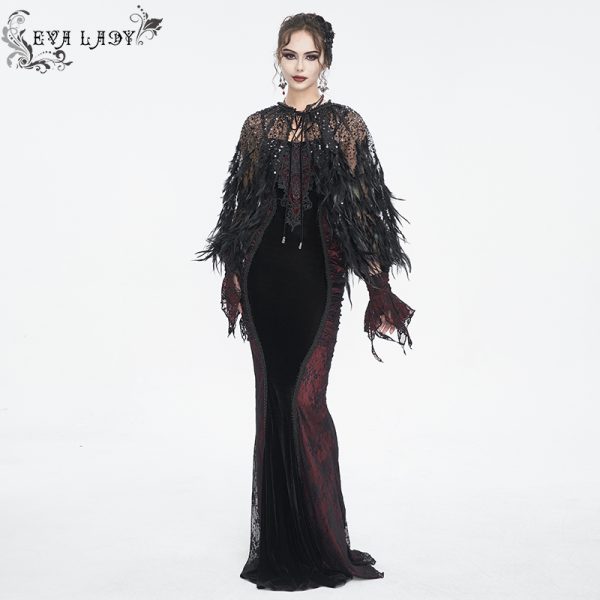 Eva Lady Hearteater Short Feather Cape