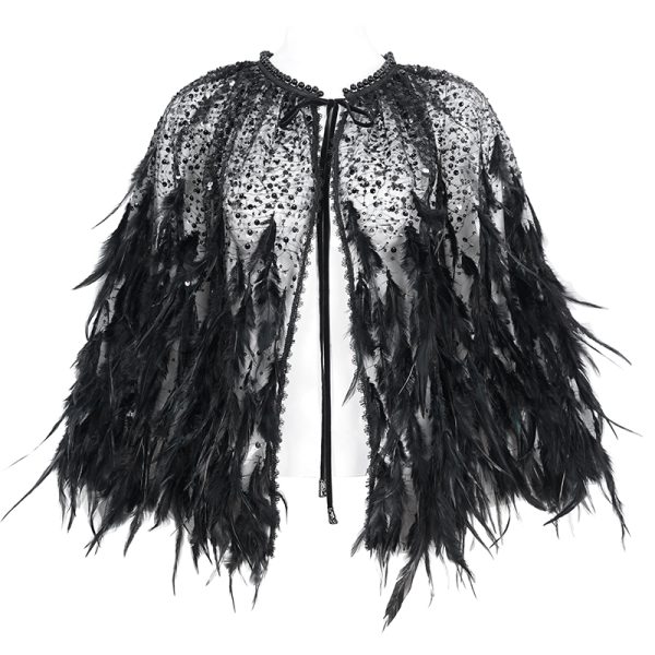 Eva Lady Hearteater Short Feather Cape