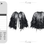 Eva Lady Hearteater Short Feather Cape