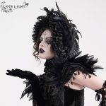 Eva Lady Wicca Roses Feather Bolero/ Small Cape