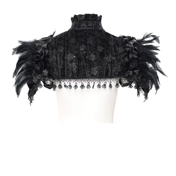 Eva Lady Wicca Roses Feather Bolero/ Small Cape