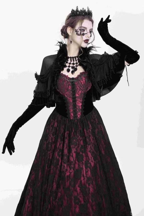 Eva Lady Deadly Kiss Sheer Bolero With Feathers