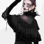 Eva Lady Deadly Kiss Sheer Bolero With Feathers