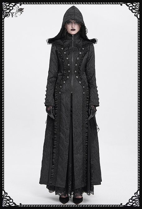 Lacrimosa Long Gothic Hoodie Coat
