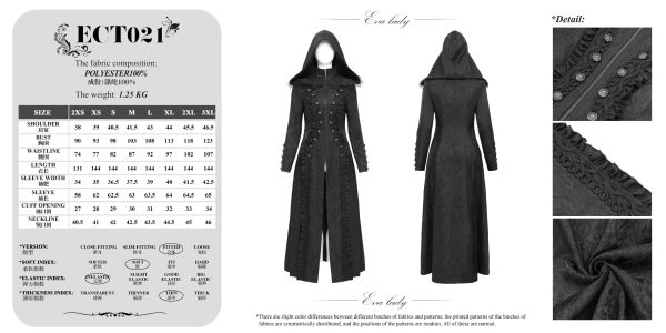 Lacrimosa Long Gothic Hoodie Coat