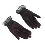 Eva Lady Rosita Lace Black/Red Gothic Gloves