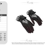 Eva Lady Rosita Lace Black/Red Gothic Gloves