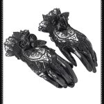 Eva Lady Rosita Lace Black Gothic Gloves