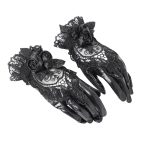Eva Lady Rosita Lace Black Gothic Gloves