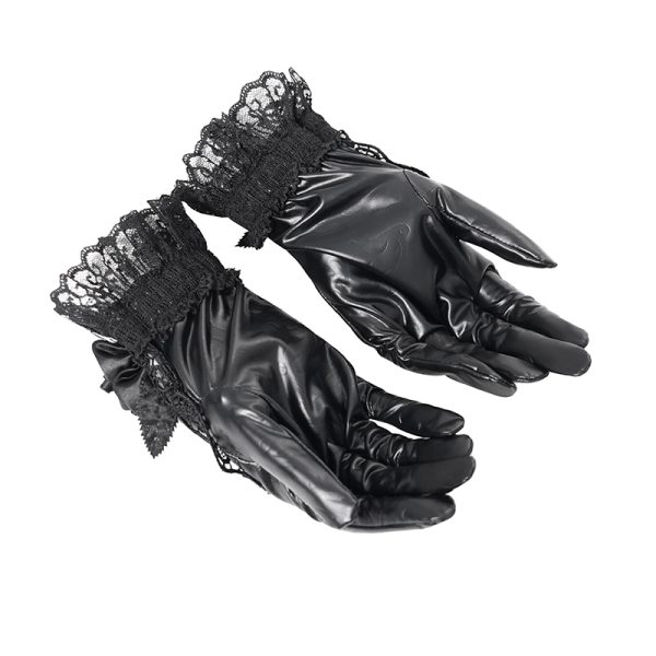 Eva Lady Rosita Lace Black Gothic Gloves