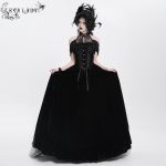 Eva Lady Velvet Wraith Off Shoulder Gothic Dress