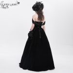 Eva Lady Velvet Wraith Off Shoulder Gothic Dress