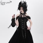 Eva Lady Velvet Wraith Off Shoulder Gothic Dress