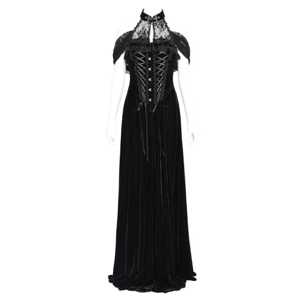Eva Lady Velvet Wraith Off Shoulder Gothic Dress