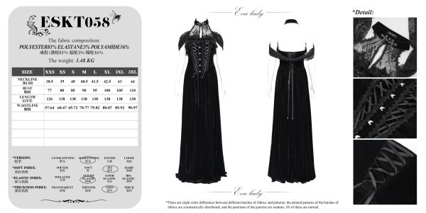 Eva Lady Velvet Wraith Off Shoulder Gothic Dress