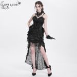 Eva Lady Midnight Mourning High-Low Gothic Skirt