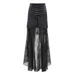 Eva Lady Midnight Mourning High-Low Gothic Skirt