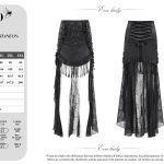 Eva Lady Midnight Mourning High-Low Gothic Skirt