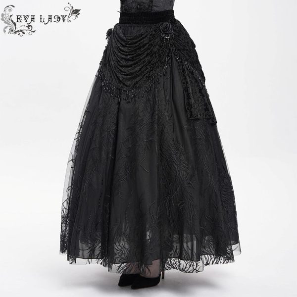 Eva Lady Lacrima Black Gothic Skirt