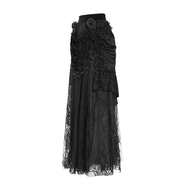 Eva Lady Lacrima Black Gothic Skirt