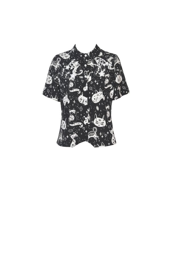 Dark In Love Space Kitty Top