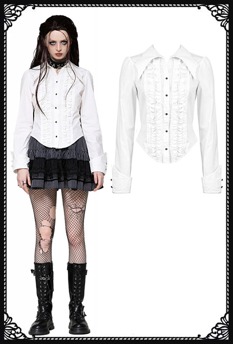 Dark In Love Ophelia White Blouse