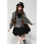 Dark In Love Beetlejuice Ruffle Gothic Lolita Shirt