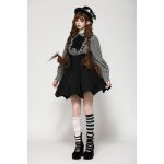 Dark In Love Beetlejuice Ruffle Gothic Lolita Shirt