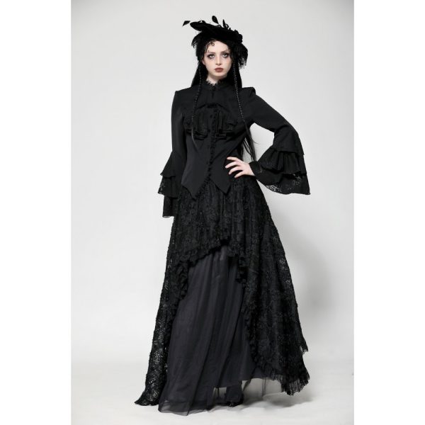 Dark In Love Kora Ruffle Bell Sleeve Gothic Lolita Blouse
