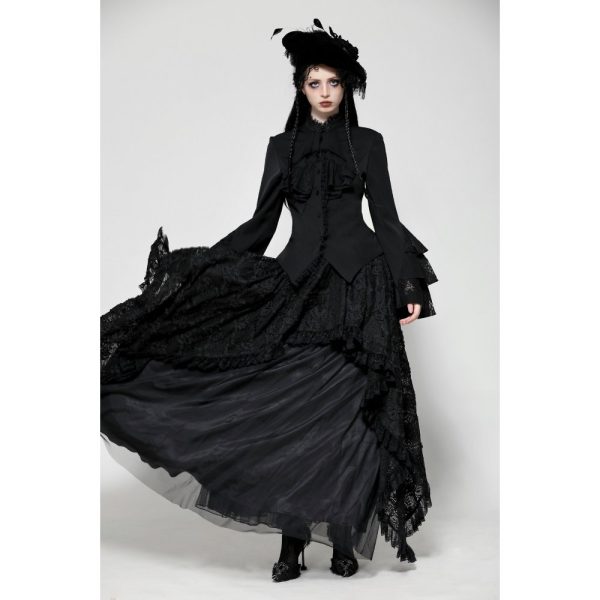 Dark In Love Kora Ruffle Bell Sleeve Gothic Lolita Blouse