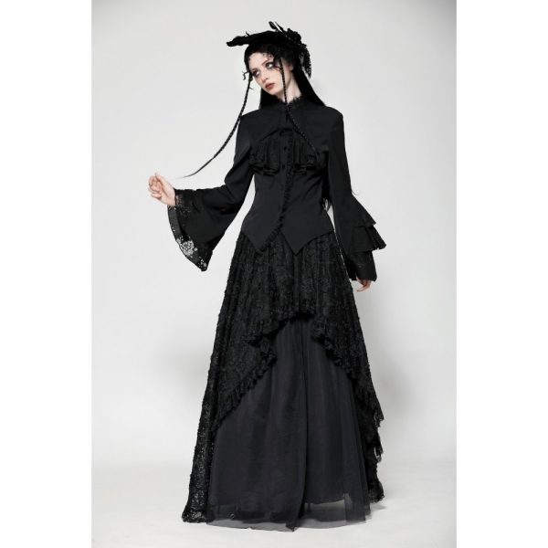 Dark In Love Kora Ruffle Bell Sleeve Gothic Lolita Blouse