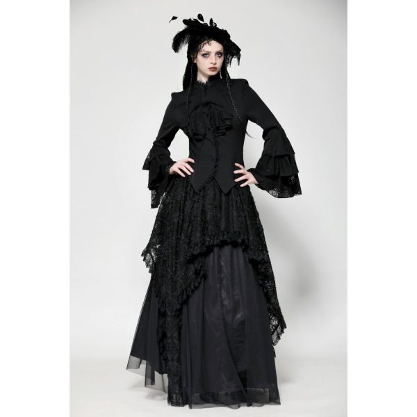 Dark In Love Kora Ruffle Bell Sleeve Gothic Lolita Blouse