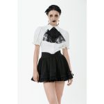 Dark In Love Lydia Gothic Lolita White & Black Ruffle Shirt