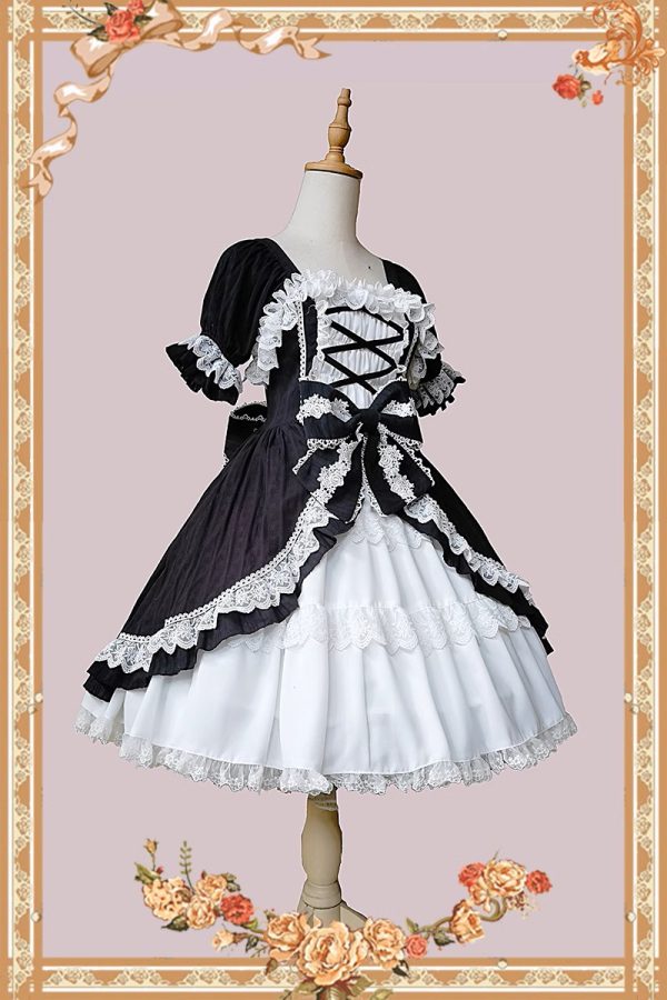 Infanta Baby Doll Black White Lolita Dress
