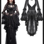 Dark In Love Bleeding Heart Gothic Bolero With Ruffle Bell Sleeve