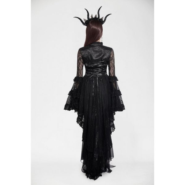 Dark In Love Bleeding Heart Gothic Bolero With Ruffle Bell Sleeve