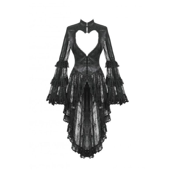 Dark In Love Bleeding Heart Gothic Bolero With Ruffle Bell Sleeve