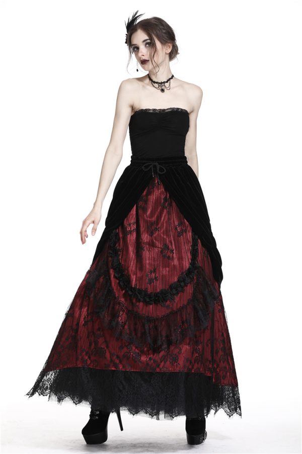 Dark in Love Red Cascade Skirt