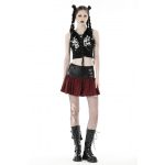 Dark In Love Flame of Chaos Red tartan skirt