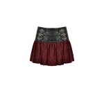 Dark In Love Flame of Chaos Red tartan skirt