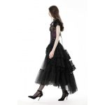 Dark In Love Gaia Chiffon Black Skirt