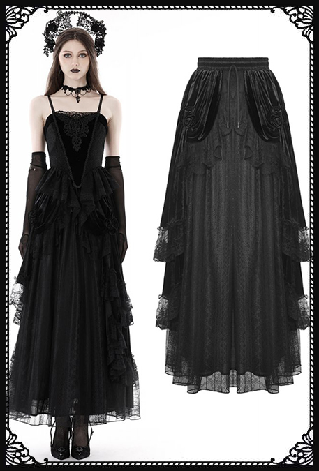 Dark In Love Madame of the Night Long Skirt