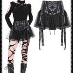 Dark In Love Takeover PVC Skater Skirt
